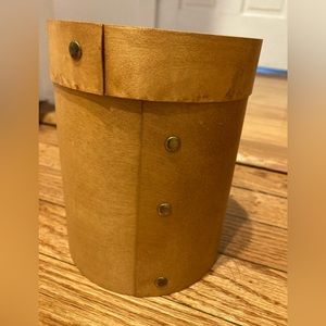 vintage bent wood container with lid